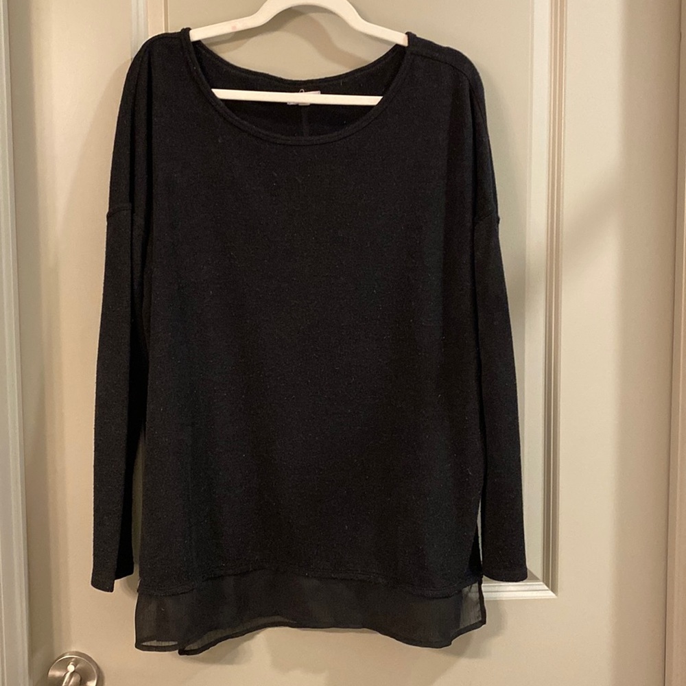 Silence + noise black oversized sweater